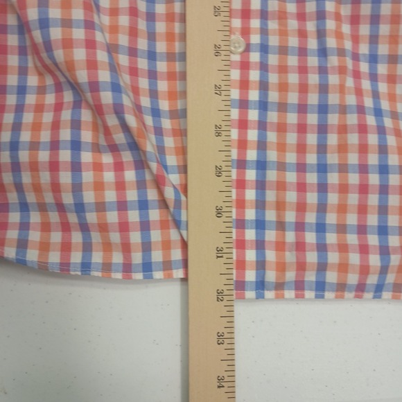 Croft & Barrow Mens Classic Fit Plaid Button Down Shirt 18.5 34‎ 35 - Picture 9 of 11